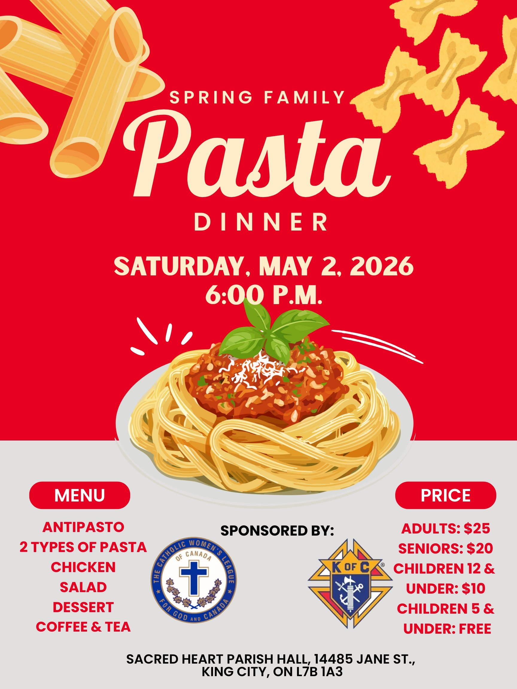 Spring Pasta Dinner Poster